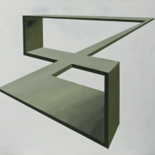 Figura imposible VII I / 46 x 53 cm mixta sobre tabla / 2012