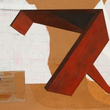 Forma IX /mixta sobre cartón corrugado / 100 x 65 cm/2009